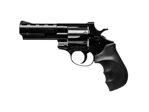 Picture of Weihrauch Guns Windicator 357 Mag 6rd 4" Blued Steel Barrel & Cylinder, Compact Blued Steel Frame w/Exposed Hammer, Ramp Front/Fixed Rear Sights, Finger Grooved Black Rubber Grip EARB3574