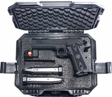 Picture of Girsan Witness2311 9mm Luger 20+1 5" Black Steel Barrel, Black Serrated Steel Slide, Black Polymer Frame w/Beavertail & Picatinny Rail, Black Checkered Polymer Grip, Ambidextrous 395029