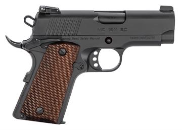 Picture of EAA GIRSAN MC1911 SC Compact 9mm Luger 9+1, 3.40" Black Steel Barrel, Blued Optic Ready/Serrated Slide, Black Aluminum Frame w/Beavertail, Laminate Grips Ambidextrous 390038