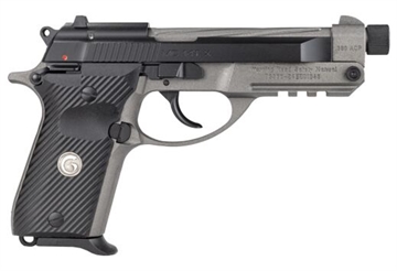 Picture of Girsan MC 14TX 380 ACP 13+1 4.90" Tungsten Cerakote Spiral Fluted Threaded Tip-Up Barrel, Matte Black Serrated Steel Slide, Tungsten Cerakote Aluminum Frame w/Picatinny Rail, Black G10 Grip 390890