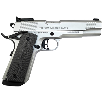Picture of EAA Girsan MC1911 Match Elite Handgun .45 ACP 8rd Magazine 5" Barrel Chrome Frame 390095
