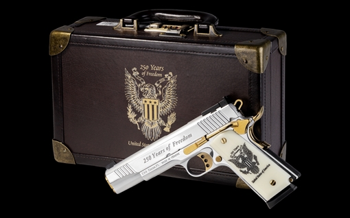 Picture of EAA MC1911 45ACP 250TH SS/GOLD 5" 391094 741566908248
