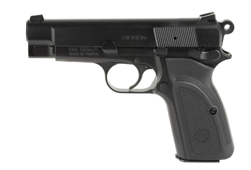 Picture of EAA GIRSAN MCP 35 PI 9mm Luger 15+1 3.88" Stainless Steel Barrel, Matte Black Serrated Slide, Matte Black Steel Frame w/Beavertail, Black Checkered Polymer Grips, Ambidextrous 390440