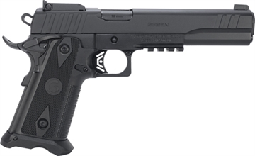 Picture of Girsan Witness2311 10mm Auto 15+1 6" Black Steel Barrel, Black Optic Ready/Serrated Steel Slide, Black Polymer Frame w/Beavertail & Picatinny Rail, Black Checkered Polymer Grip, Ambidextrous 395075