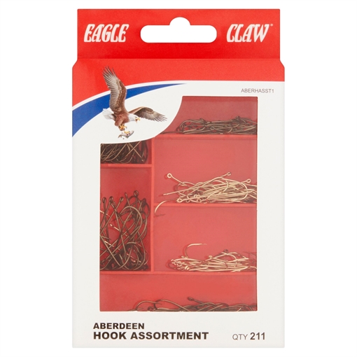 Picture of EAGLE CLAW ABERDEEN HOOK ASSORTMENT 211PK ASSORTED FINISHES ABERHASST1