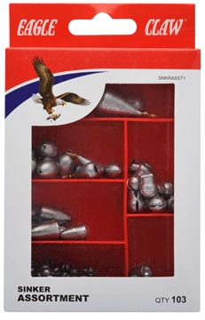 Picture of EAGLE CLAW CLAW SINKER ASSORTMENT 103PC SNKRASST1