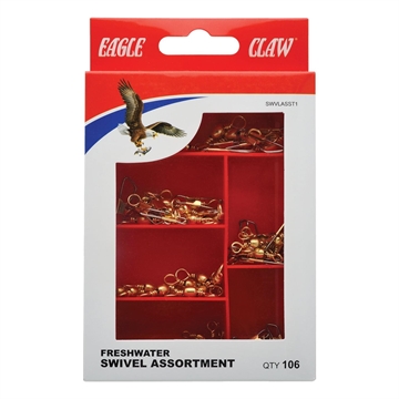 Picture of EAGLE CLAW CLAW SWIVEL ASSORTMENT 106PC SWVLASST1