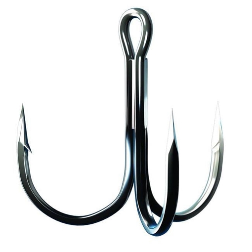 Picture of EAGLE CLAW TROKAR 3X STRONG ROUND BEND TREBLE 6PK TK934P-1