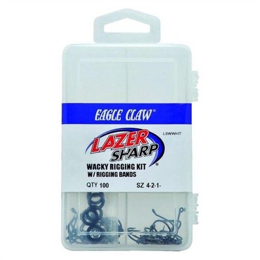 Picture of EAGLE CLAW WACKY WORM KIT W/BANDS 20EA #4,2,1, & 1/0 20EA O-RINGS LSWWKIT
