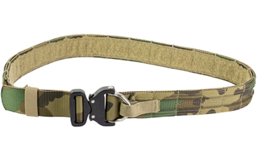 Picture of Eagle Industries Large, Woodland Camo, Operator Gun Belt, Cobra Buckle closure with built-in D-Ring attachment R-OGB-CBD-MS-L-CA