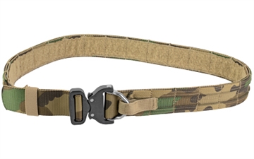 Picture of Eagle Industries Medium, Woodland Camo, Operator Gun Belt, Cobra Buckle closure with built-in D-Ring Attachment R-OGB-CBD-MS-M-CA