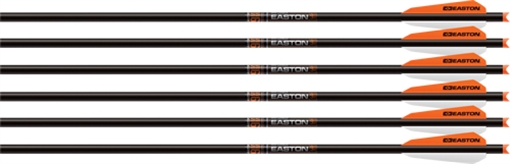 Picture of EASTON XBOW BOLT 9MM CARBON 20" W/3" VANES HALF MOON 6-PK 930074