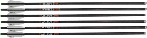 Picture of EASTON XBOW BOLT 9MM CARBON 22" W/3" VANES FLAT BACK 6-PK 730065