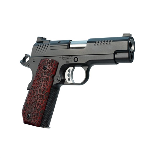 Picture of Ed Brown 1911 EVO KC9 9mm Luger 9+1 4" Stainless Bull Barrel, Black Gen4 Serrated Carbon Steel Slide & Frame w/Beavertail, Black G10 Grip, Ambidextrous EVOKC9G4