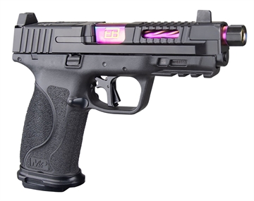 Picture of Ed Brown Fueled M&P F2 9mm Luger 17+1 4.25" Purple Match Grade Threaded Barrel, Polymer Frame w/Picatinny Accessory Rail, Serrated/Optic Cut Stainless Steel Slide w/Nitride Finish, Polymer Grip MPF2