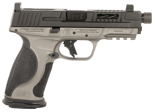 Picture of Ed Brown Fueled M&P Match 9mm Luger 19+1 4.75" Black Nitride Match Grade Threaded Barrel, Black Nitride Optic Cut/Ported/Serrated Stainless Steel Slide MPFMATCH