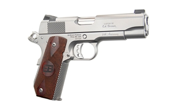 Picture of Ed Brown Kobra Carry 25th Anniversary, Semi-automatic, 1911, Commander Size, Bobtail Frame, 45 ACP, 4.25" Barrel, Cocobolo Grips, Thumb Safety, Front Night Sight, Stainless Steel, Silver, 7 Rounds, 2 Magazines KC-SS-25 KCSS25