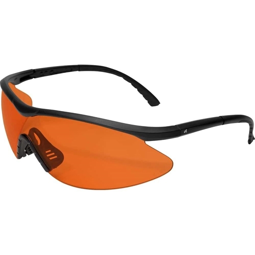 Picture of Edge Eyewear Fastlink Shooting Glasses Black Frame with Orange G15 Vapor Shield Lens XFL610