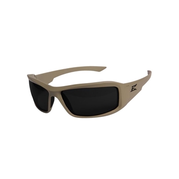 Picture of Edge Hamel Safety Glasses Sand with Black G15 Vapor Shield Lens Thin Temple Frame XH63-G15-TT