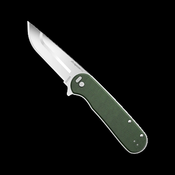 Picture of Outdoor Edge Razor VX3 EDC 3" Folding Drop Point Plain Satin 420J2 SS Blade, Green Micarta Handle VX330B