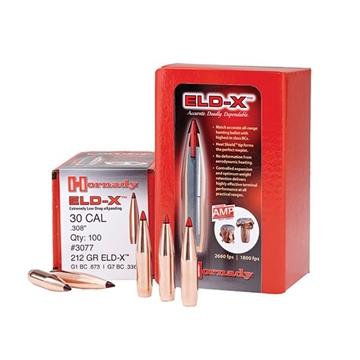 Picture of Hornady ELD-X 30 Cal .308 178 gr Extremely Low Drag eXpanding 100 Per Box/ 15 Case 3074