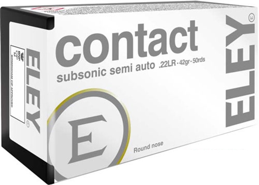 Picture of ELEY AMERICAS CONTACT SUBSONIC 22LR 42GR RN 50RD 100BX/CS 02300