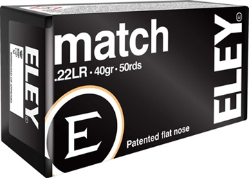 Picture of ELEY AMERICAS MATCH 22LR 40GR EPS 50RD 100BX/CS 01100