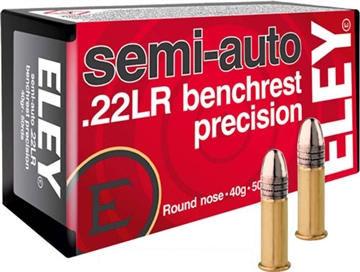 Picture of ELEY PRECISION 22LR 40GR SEMI AUTO BENCHREST 50RD 100BX/CS 01180