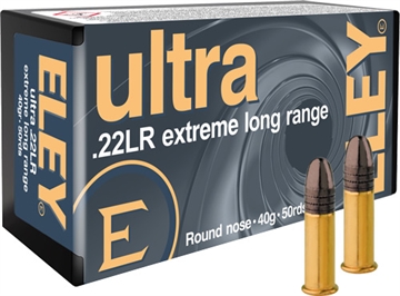 Picture of ELEY ULTRA EXTREME LONG RANGE 22LR 40GR RN 50RD 100BX/CS 02600