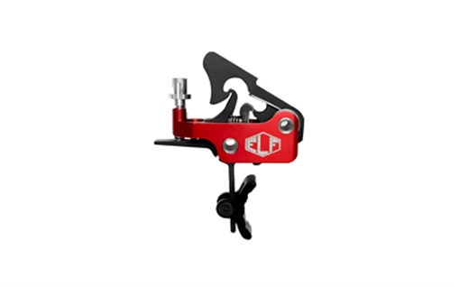 Picture of Elftmann Tactical Apex, FA, Adjustable Trigger, Curved with Black Shoe, Fits AR-15, Anodized Finish, Red APEX-B-C-FA