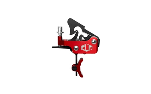 Picture of Elftmann Tactical Apex, FA, Adjustable Trigger, Curved with Red Shoe, Fits AR-15, Anodized Finish, Red APEX-R-C-FA
