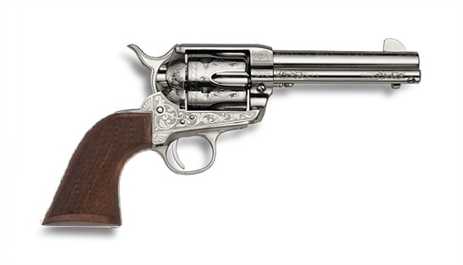 Picture of EMF GWII US GRANT 45 LC SA HGR 4 3/4" NICKEL ENGRAVED CHECKERED WALNUT GRIP GW45USG434NMCW