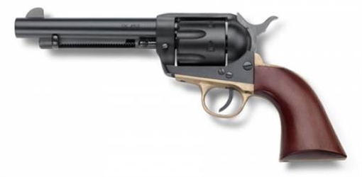 Picture of EMF DAKOTA II SA HGR 45LC 5.5 INCH MATTE BLK W ANTIQUE BRASS B/S & T/G WAL GRIP DA45MBAB512NM