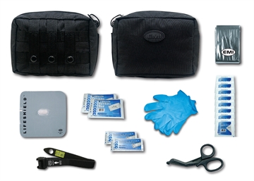 Picture of EMI - Emergency Medical E.T.R. Basic Active Shooter/Bleed Aid Kit with S.T.A.T. Tourniquet (Black) 9130