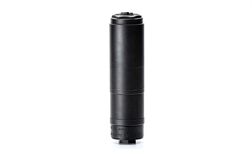 Picture of Energetic Armament FEROX, 5.56 Caliber Suppressor, 12.5 Ounces, 5.9" Length, 1.63" Diameter, Stainless Steel Construction, 1/2-28 RH Direct Thread, Compatible with Other Mounting Hardware, Nitride Finish, Black EA13