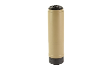 Picture of Energetic Armament FEROX, 5.56 Caliber Suppressor, 12.5 Ounces, 5.9" Length, 1.63" Diameter, Stainless Steel Construction, 1/2-28 RH Direct Thread, Compatible with Other Mounting Hardware, Cerakote Finish, Flat Dark Earth EA16