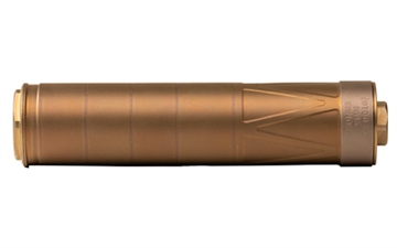 Picture of Energetic Armament SONUS, 9MM Suppressor, 9.8 Ounces, 6.6" Length, 1.54" Diameter, Welded Stainless Steel Core, 1/2-28 RH Direct Thread, Compatible with Othe Mounting Hardware, MetOX Finish, Burnt Bronze EA12