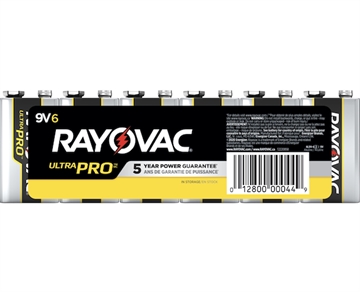 Picture of ENERGIZER BATTERIES O VAC 9V BATTERY 6 PACK E302359601
