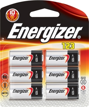 Picture of ENERGIZER BATTERIES SPECIALTY BATT 123 6PK EL123BP-6