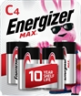 Picture of Energizer C Max Black & Silver 1.5V Alkaline, Qty (4) Single Pack E93BP4