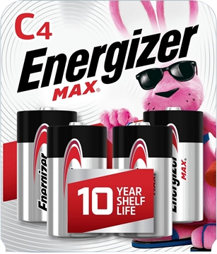 Picture of Energizer C Max Black & Silver 1.5V Alkaline, Qty (4) Single Pack E93BP4