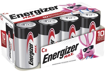 Picture of Energizer MAX C Batteries Alkaline 1.5 Volts, Qty (12) 8 Pack E93FP8