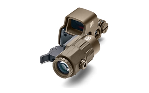Picture of EOTECH EXPS3-0 Holographic Sight, Red 68 MOA Ring with 1 MOA Dot Reticle, Night Vision Compatible, Side Button Controls, Quick Disconnect Mount, Includes G33 3X Magnifier, Tan HHSVIIITAN