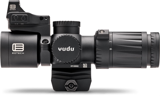 Picture of EOTECH Vudu Rifle Scope, 3-9X32mm, HC-1 Reticle, Second Focal Plane, Matte Finish, Black, Includes Integrated Mount and EFLX Mini Reflex Red Dot Sight VDU3-9PKG1 VDU39PKG1