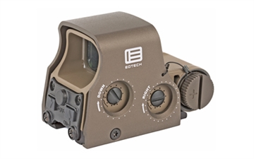 Picture of EOTECH Tactical, Holographic, Non-Night Vision Compatible Sight, Red 68MOA Ring with 2 1MOA Dots, Tan, Rear Buttons, includes CR123 Battery XPS2-2TAN