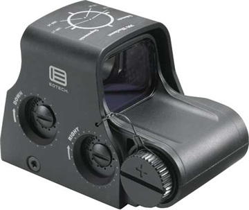 Picture of EOTECH XPS2 Holographic Sight, Red 68 MOA Ring With 2 MOA Dots Reticle, .300 Blackout Ballistics on Hood, Rear Button Controls, Black Finish XPS2-300 XPS2300