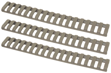 Picture of Ergo 1373DE Low-Pro Ladder Rail Covers Rifle 18 Slot Dark Earth Rubber 3 Pack 1373DE 4373-3PK-DE
