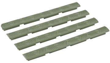 Picture of Ergo 4332OD WedgeLok Slot Cover OD Green Rubber, 7 Slot Low Profile w/Aggressive Texture 4 Per Pack 4332OD 4332-4PK-OD