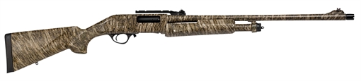 Picture of Escort Field Hunter Turkey Full Size 12 Gauge Pump 3" 4+1 24" Mossy Oak Bottomland Steel Barrel, Grooved Aluminum Receiver, Fixed Mossy Oak Bottomland Synthetic Stock, Right Hand HEFH1224TRBL