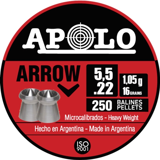 Picture of Hatsan Apolo Arrow Air Rifle Pellets 22 Cal 16 gr 250/ct E19941